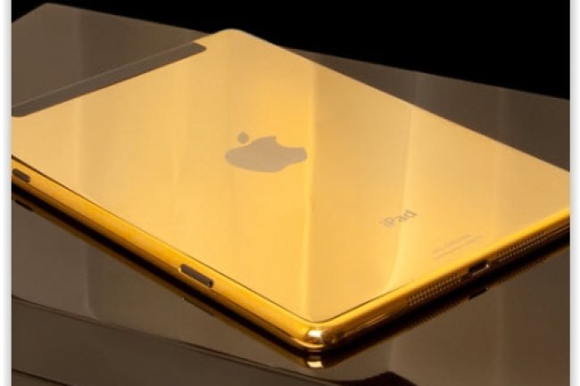 Avec cette robe, l'iPad Air Gold se donne des airs de produit de luxe. (crdit : D.R.)