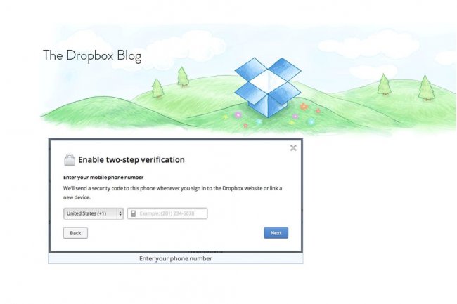 Dropbox recommande à ses utilisateurs une procédure en deux étapes pour se connecter à son service de stockage de fichiers en ligne. 