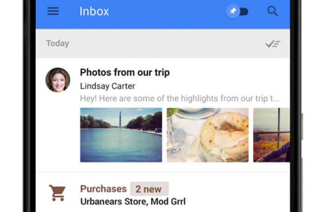 Google s'est engag  ce que Inbox, son dernier client de messagerie, soit diffrent de Gmail.  Crdit: D.R