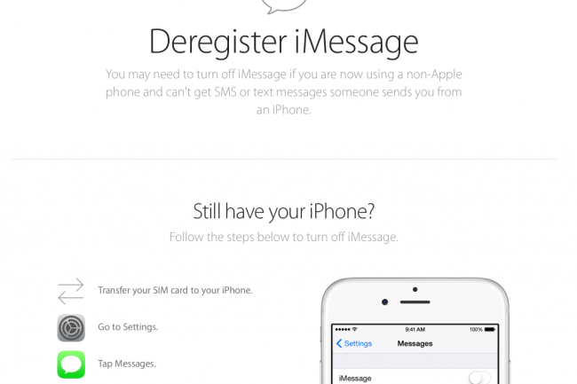 Apple propose enfin un site pour abandonner son service iMessage.