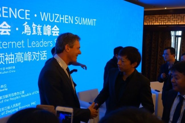Paul Jacobs, président du fabricant de puces Qualcomm, a annoncé sa collaboration avec la Chine à l'occasion de la World Internet Conference. Crédit: IDGNS