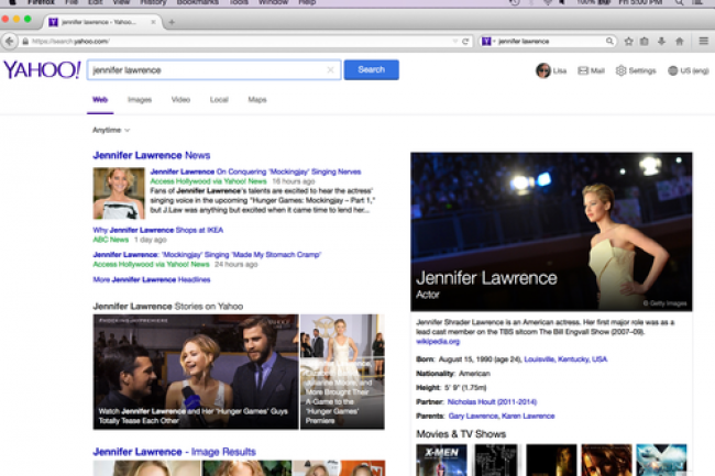 Aux Etats-Unis, Yahoo sera le moteur de recherche prinstall de Firefox. Crdit: D.R