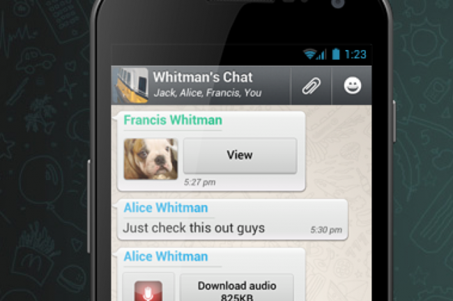 WhatsApp chiffre ses messages avec Open Whisper Systems (crédit D.R.).