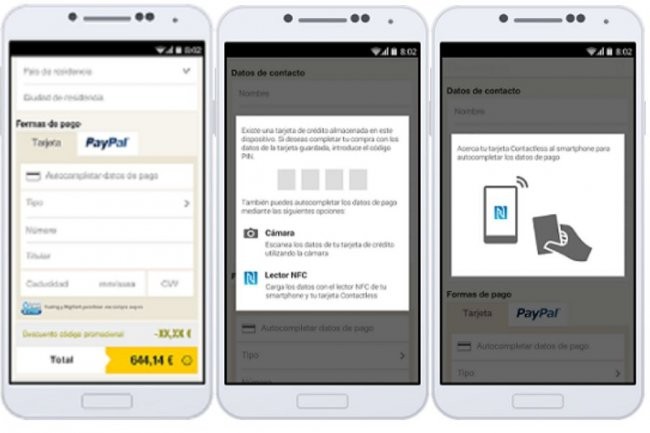 L'app lance par Vueling permet aux voyageurs d'effectuer leurs paiements avec leurs smartphones. Crdit: D.R