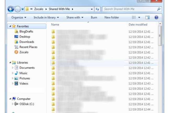 Les utilisateurs du service cloud Zocalo peuvent synchroniser l'ensemble de leurs fichiers via un mme dossier. Crdit: D.R