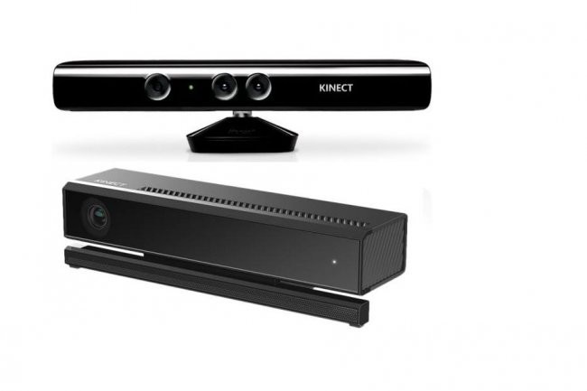 Exit la Kinect premire version (en haut), place  la v2, ci-dessous. (crdit : Microsoft)