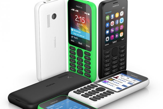 Le Nokia 215 est un mobile 2,5 pouces   moins de 30 dollars qui dispose d'une connexion 2G. Crdit:  D.R