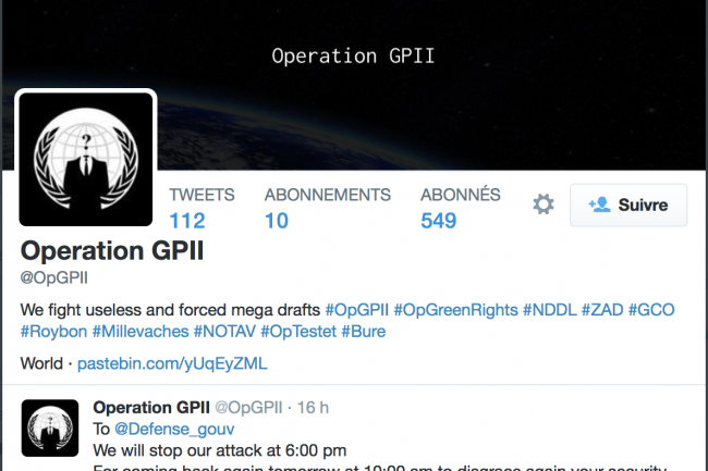 Les Anonymous OpGPII ont prvu de relancer une attaque DDoS ce matin.