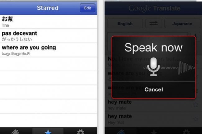 Dans sa prochaine version, Google Translate convertira tu texte en paroles. Crdit: D.R