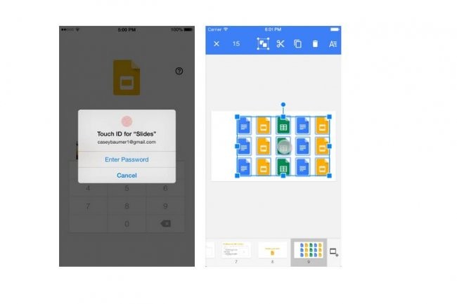 Pour renforcer laccs scuris  son compte, Google propose aussi la vrification en deux tapes. Sur iOS, ses apps Docs, Sheets et Slides supportent le Touch ID. 