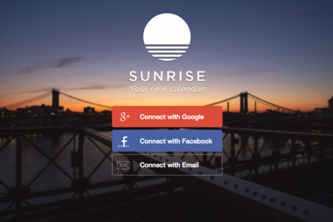Sunrise a dvelopp une app multiplateforme qui permet daccder  des calendriers dj existants. Crdit: D.R
