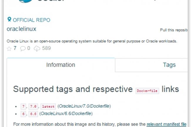 Des images d'Oracle Linux sont dsormais disponibles sur Docker Hub. (crdit : D.R.)