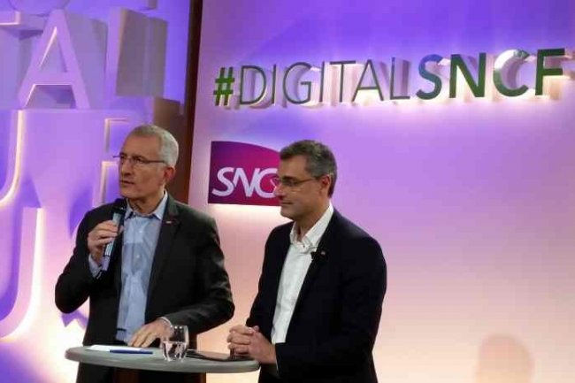 Guillaume Pepy et Yves Tyrode lors de la prsentation de #DigitalSNCF.