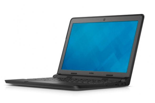 Dell a prsent son Chromebook 11, un portable bas sur un processeur dual-core Intel Celeron Bay Trail, qui vise le secteur de l'ducation. Crdit: D.R 