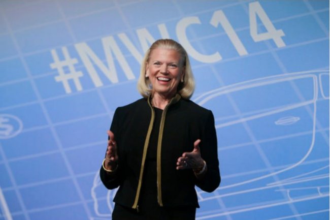Sur les 4 secteurs clés dans lequel il va investir, IBM espère atteindre dans 4 ans 40 Md$ de chiffre d'affaires cumulé. Ci-dessus, sa CEO Virginia Rometty. (crédit : D.R.)