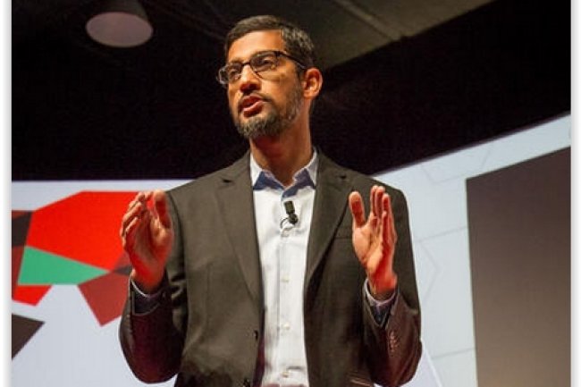 Sundar Pichai, vice-prsident senior produits de Google, a confirm au MWC 2015 que sa socit va proposer aux Etats-Unis des services mobiles. (crdit : D.R.)