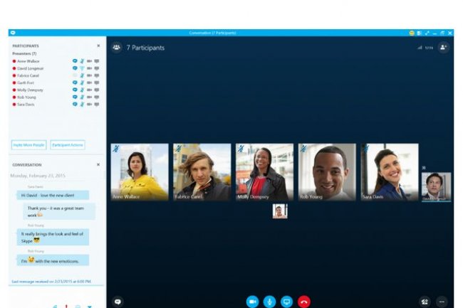 Microsoft fait voluer Lync vers l'interface de Skype pour rallier dans l'entreprise les familiers de l'outil de communication grand public. (crdit : D.R.)