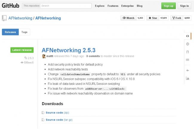 Les dveloppeurs sous iOS et Mac OS X utilisant la bibliothque AFNetworking doivent passer  la version 2.5.3 qui corrige une 2me faille sur HTTPS. (crdit : D.R.)