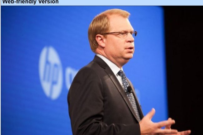 John Hinshaw, responsable des opérations et de la technologie chez HP, a indiqué lors de la conférence Discover que 5000 informaticiens, étaient mobilisés  pour assurer  le projet de  transformation de l'entreprise. Crédit: IDGNS