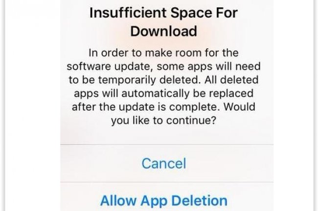 iOS 9 inclut plusieurs fonctions de sauvegarde d'espace de faon  permettre aux utilisateurs d'iPhone disposant de peu de stockage d'tre en mesure d'installer la mise  jour. (crdit : D.R.)
