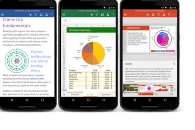 Microsoft a finalis les apps de sa suite bureautique Office sur Android. (crdit : D.R.)