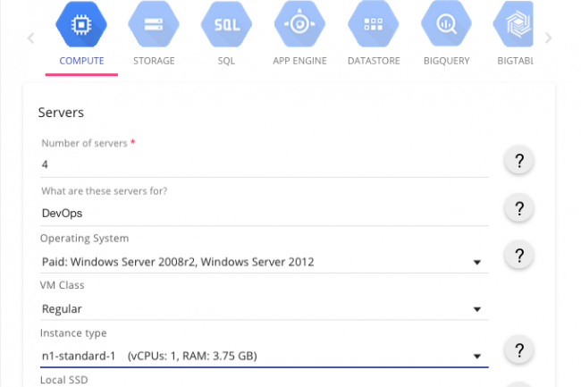 Dernires options dans Google Cloud, des VM avec Windows Server. (crdit : D.R.)