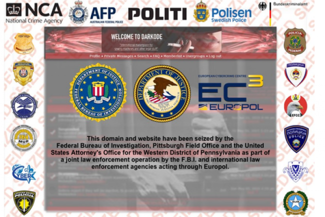 Pour couper la base arrire des hackers de Darkode, le FBI a saisi le nom de domaine du site. 
