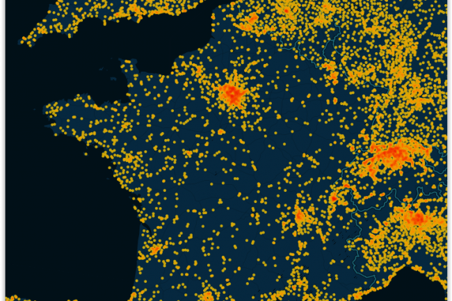 La société espagnole Tecnológica a publié la cartographie des utilisateurs d'Ashley Madison élaborée d'après les données mises en ligne par le groupe de pirates The Impact Team. (crédit : D.R.)