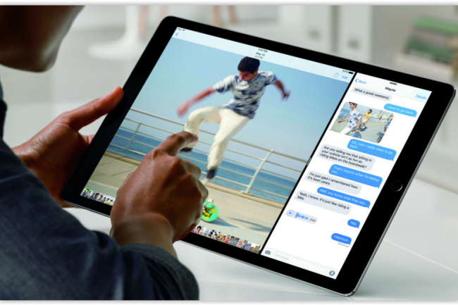 Annonce en septembre dernier et lance le 11 novembre, l'iPad Pro est la plus grande tablette (12,9 pouces) jamais lance par Apple. (crdit : D.R.)
