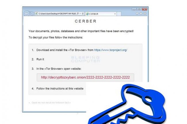 Le forum de support technique BleepingComputer décrit le comportement du ransomware Cerber. (crédit : BleepingComputer.com / Pixabay)
