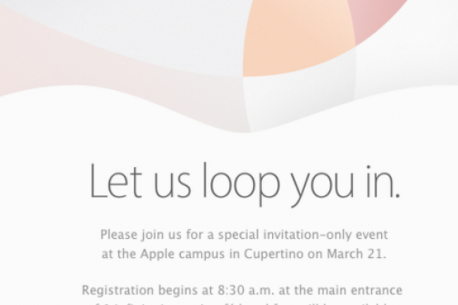 Apple a envoy un carton d'invitation relatif  son vnement du 21 mars, retransmis en direct sur le web  18h. (crdit : D.R.)