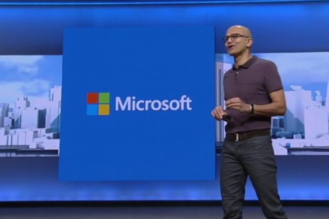 Satya Nadella, CEO de Microsoft, lors de la confrence dveloppeurs Build 2016. (crdit : IDG News Service)