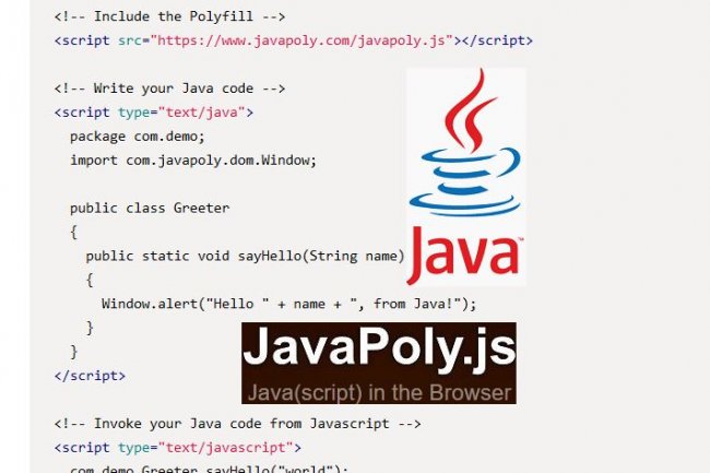 La bibliothque JavaPoly.js, qui se prsente comme un polyfill, nen est actuellement qu ses premiers stades de dveloppement. (crdit : D.R.)
