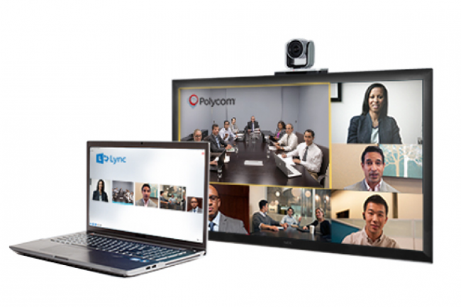Le système RealConnect de Polycom s'ouvre aux utilisateurs de Skype for Business. (crédit : D.R.)
