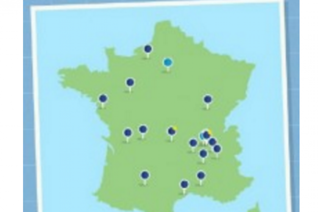 La carte actuelle des magasins LDLC et des ouvertures programmes en France. Illustration : D.R