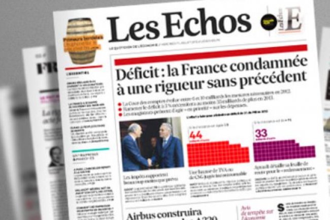 Selon le magazine professionnel En-Contact, le quotidien conomique Les Echos pourrait tre affect par la perte de ses fichiers d'abonns. (crdit : D.R.)