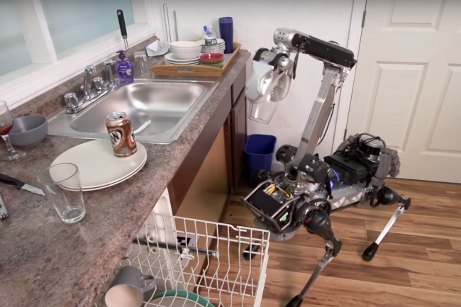 La dernire cration de Boston Dynamics montre un robot qui pourrait presque trouver sa place  la maison... (crdit : Boston Dynamics)