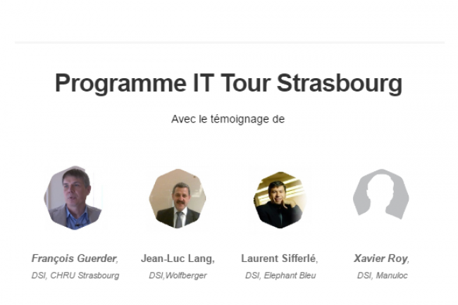 L'IT Tour  Strasbourg va se drouler  la CCI de Strasbourg et du Bas-Rhin le 29 septembre 2016. Liste d'intervenants non exhaustive. (crdit : LMI)