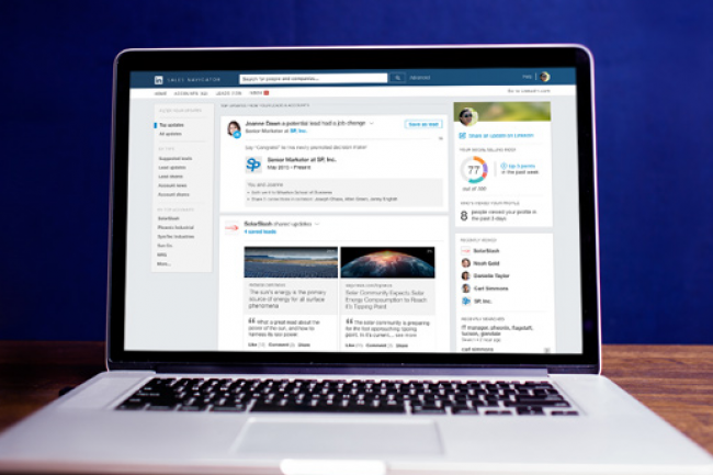 Le rseau social professionnel LinkedIn a annonc une mise  jour de Sales Navigator, sa solution connectant les commerciaux avec des acheteurs qualifis. (crdit : D.R.)