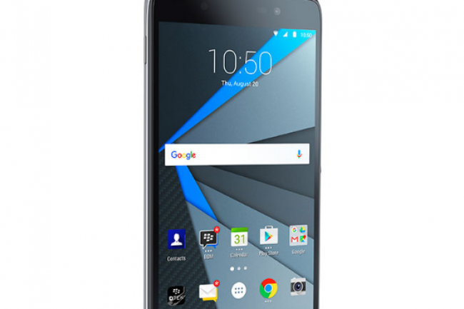 Le DTEK50, premier de la nouvelle gnration de smartphones Blackberry Android milieu de gamme annonc par le constructeur canadien. (crdit : Blackberry)