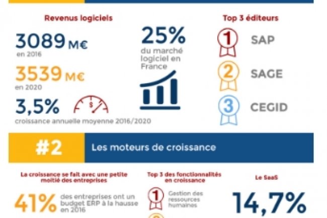 Les chiffres cls du march de l'ERP en France, selon IDC.