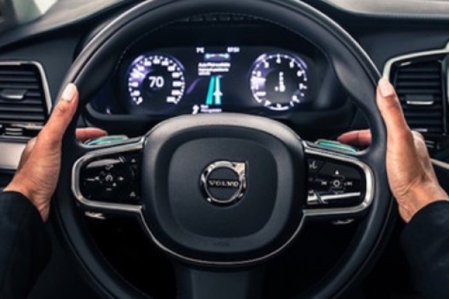 L'interface d'Intellisafe, le systme de conduite autonome de Volvo. (crdit : D.R.)