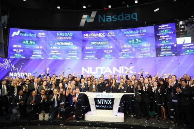 Nutanix a terminé sa journée de cotation avec une capitalisation boursière d'environ 5 milliards $. (Crédit Nutanix)