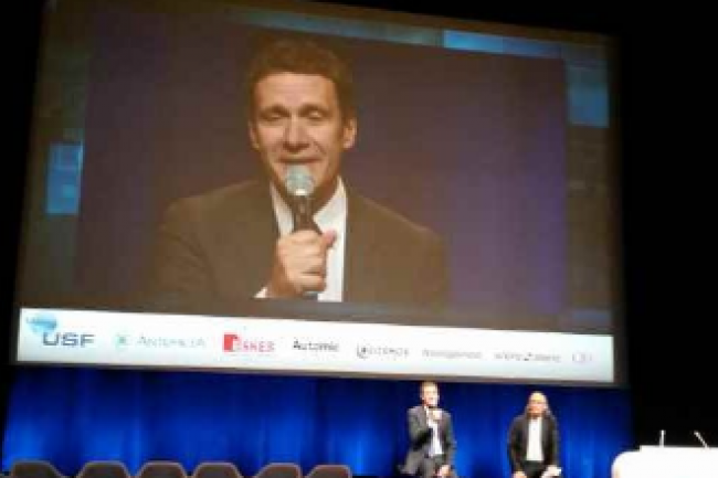 Marc Genevois, PDG de SAP France, est intervenu en début de matinée de la deuxième journée de la Convention USF 2016. (crédit : Bertrand Lemaire)