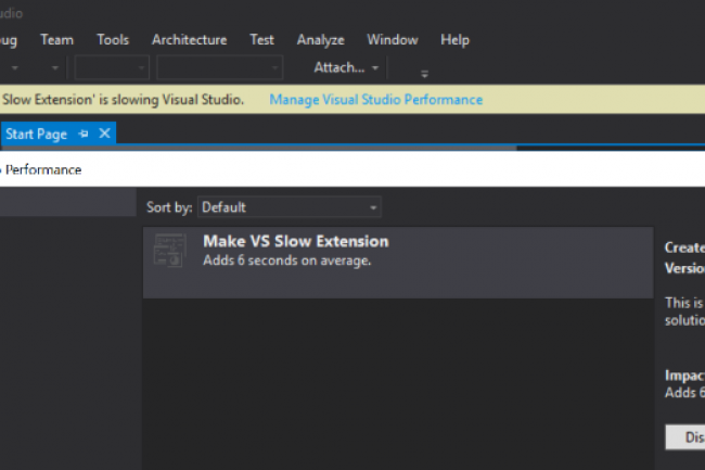 Visual Studio 15 va améliorer la gestion des extensions.(crédit : D.R.)