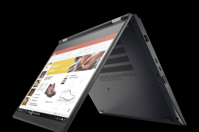 Le ThinkPad Yoga 370 2-en-1, est le premier modèle de la marque doté d’un écran HD de 13,3 pouces et d’un port Thunderbolt 3. (crédit : Lenovo)