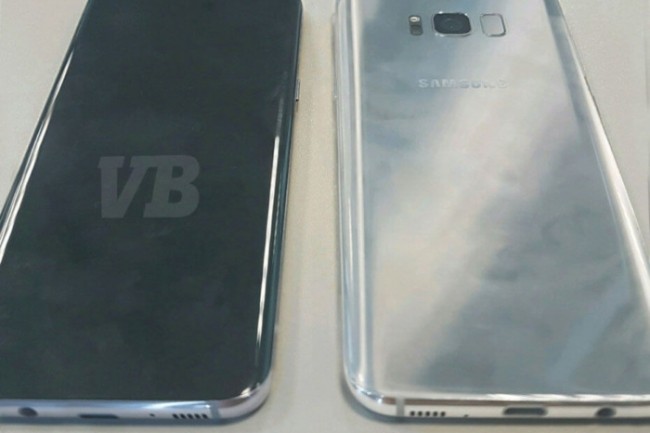 Commercialisé le 21 avril prochain, le Galaxy S8 sera doté d'un design avec des bords courbés et un écran extrêmement biseauté. (Crédit V.B.)