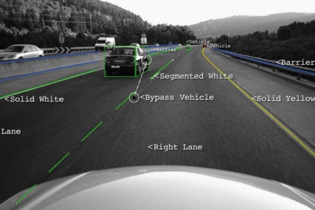  Les systèmes avancés d'assistance à la conduite permettent aux véhicules de détecter des objets alentour et de naviguer par eux-mêmes dans le trafic. (crédit : Mobileeye)