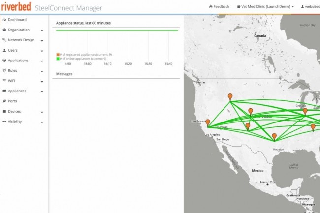 Interface de la solution SteelConnect Manager. (crdit : Riverbed)