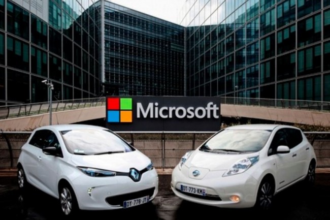 Les futurs services connects reposant sur Azure seront trs certainement disponibles dans les successeurs des Zo Renault et Leaf Nissan. (crdit : Microsoft)